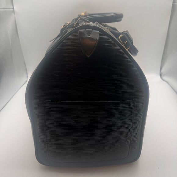 LOUIS VUITTON VINTAGE BLACK EPI LEATHER DUFFLE TRAVEL BAG KEEPALL 50 - Picture 2 of 16